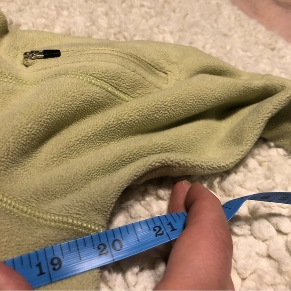 𝅺EDDIE Bauer 1/4 Zip Cozy Light Green Fleece Jacket Womens Size Large Pockets - Picture 5 of 6